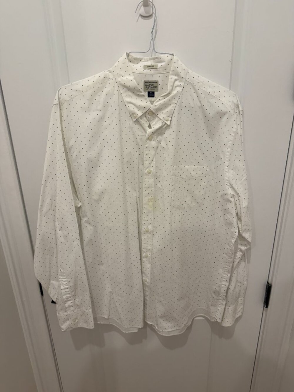 XL White J.Crew Long-Sleeve Button Down